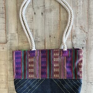 Colorful Striped Tote Bag